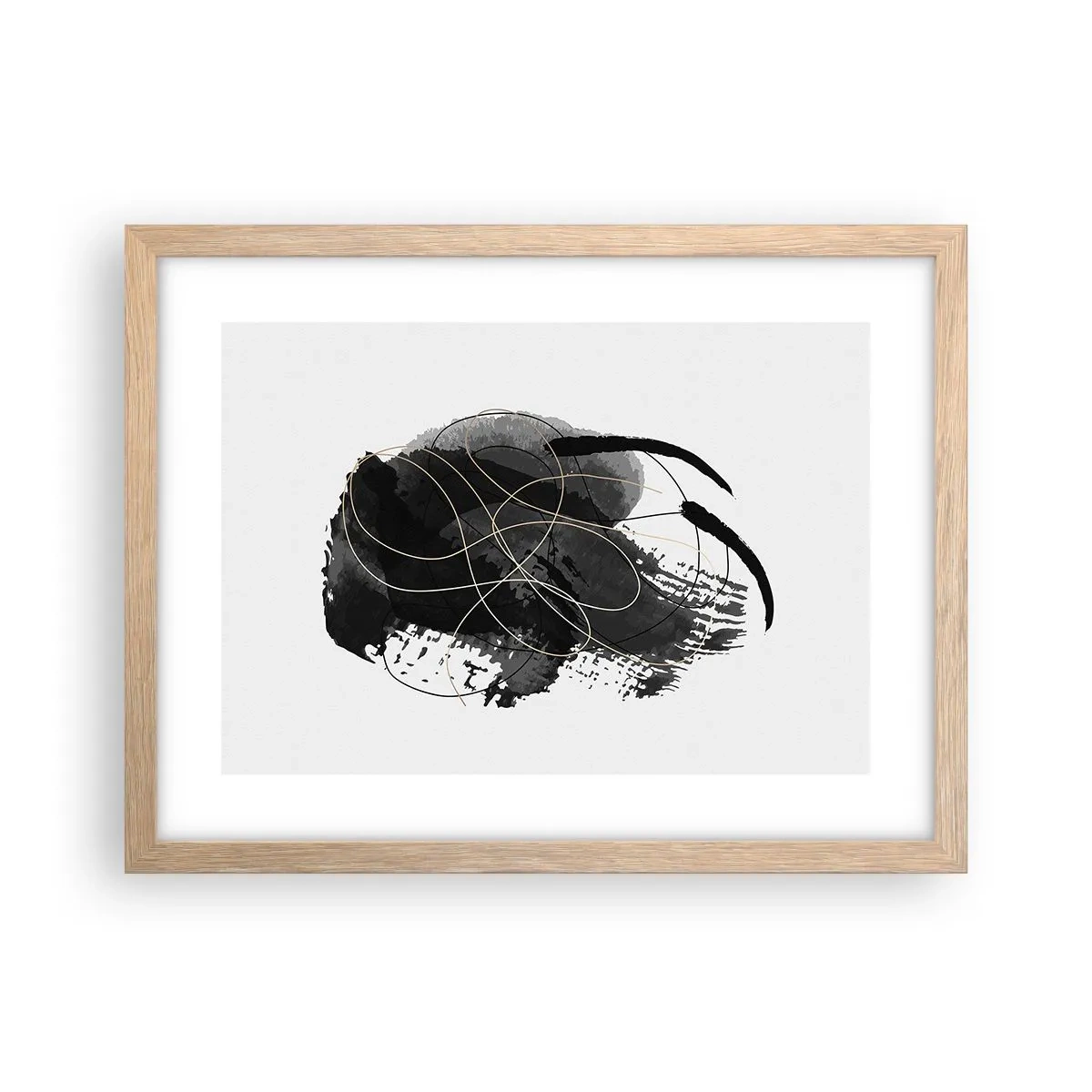 Poszter világos tölgy keretben - Feketéből készült - 40x30 cm