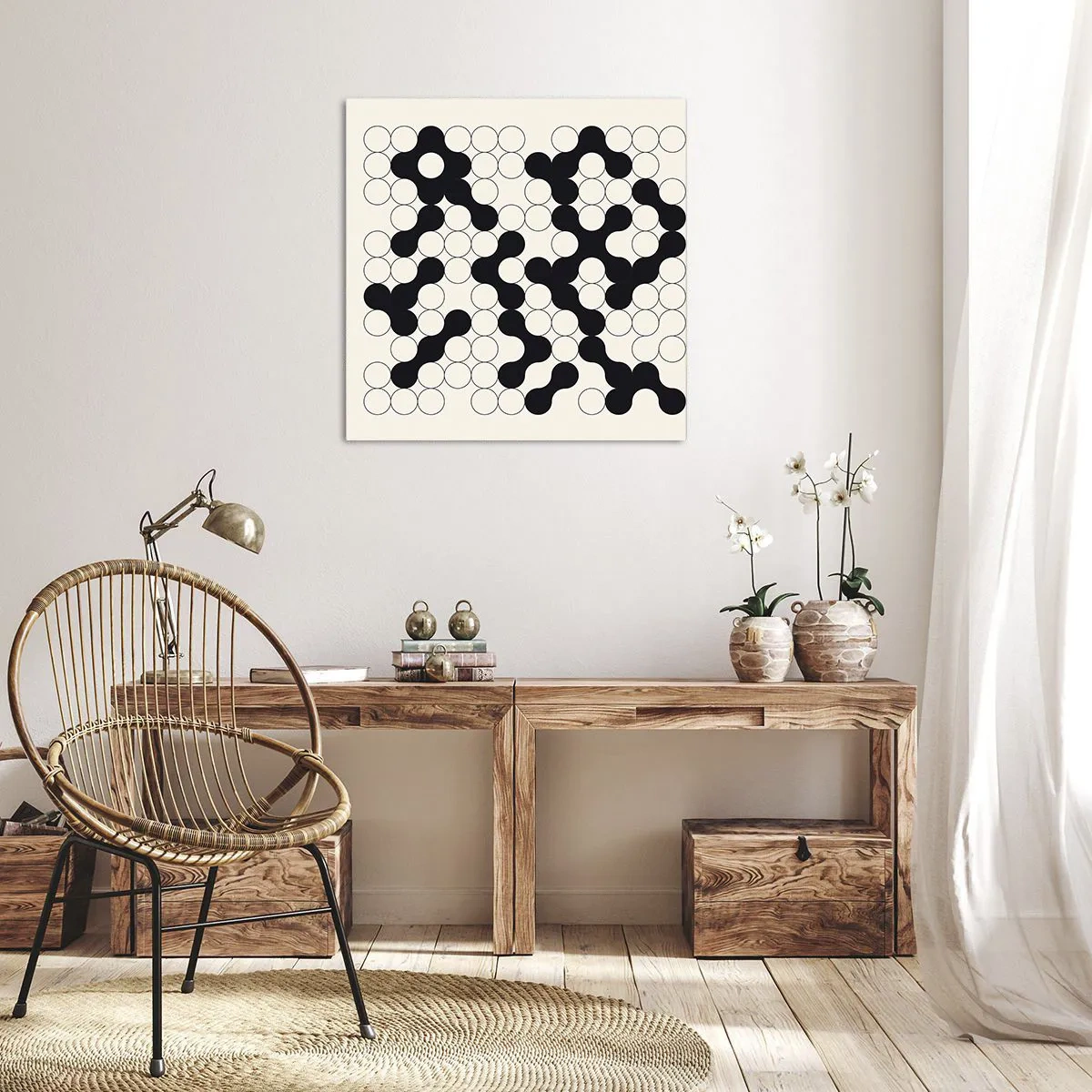 Vászonkép - Kínai játék - variáció - 40x40 cm