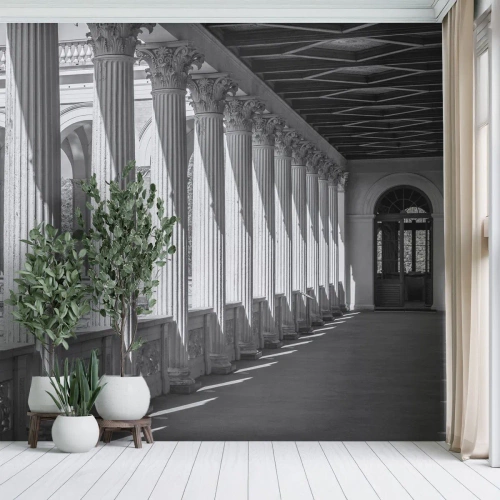 Fotótapéta Standard Eco - Napsütötte árkádsor - Oszlopok, Építészet, Klasszikus - 400x280 cm