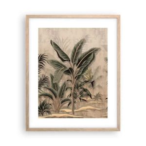 Poszter világos tölgy keretben - Gyarmati stílusú metszet - 40x50 cm