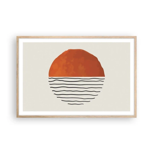 Poszter világos tölgy keretben - Japán hangulatban - 91x61 cm