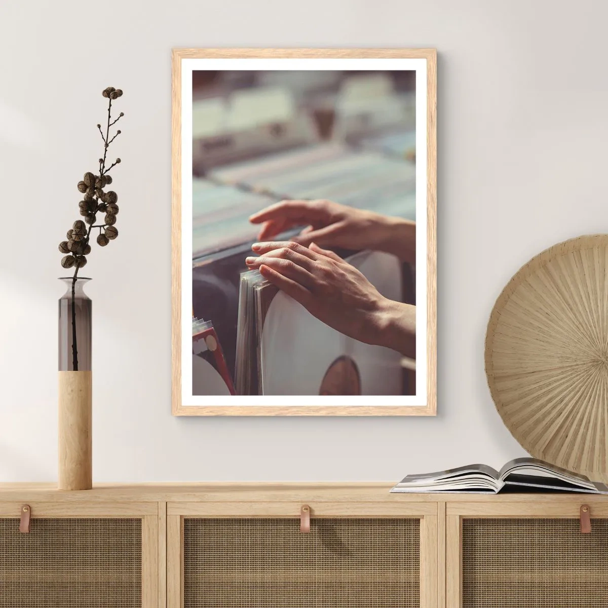 Poszter világos tölgy keretben - Érzelmeket keresése - 70x100 cm