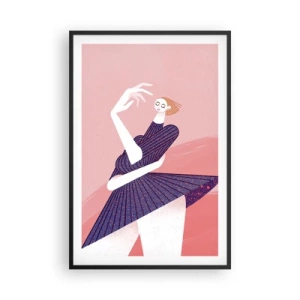 Poszter fehér keretben - Minden lépés egy táncos pas - 61x91 cm