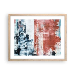 Poszter világos tölgy keretben - Fele-fele absztrakt - 50x40 cm