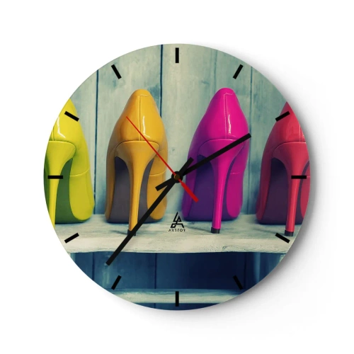 Falióra, Óra - Séta a szivárványon - 40x40 cm