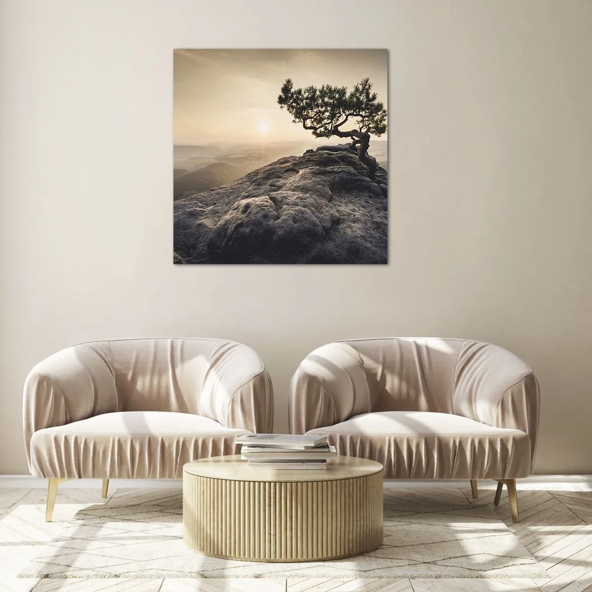 Üveg kép - Az élet mindig győz - 70x70 cm