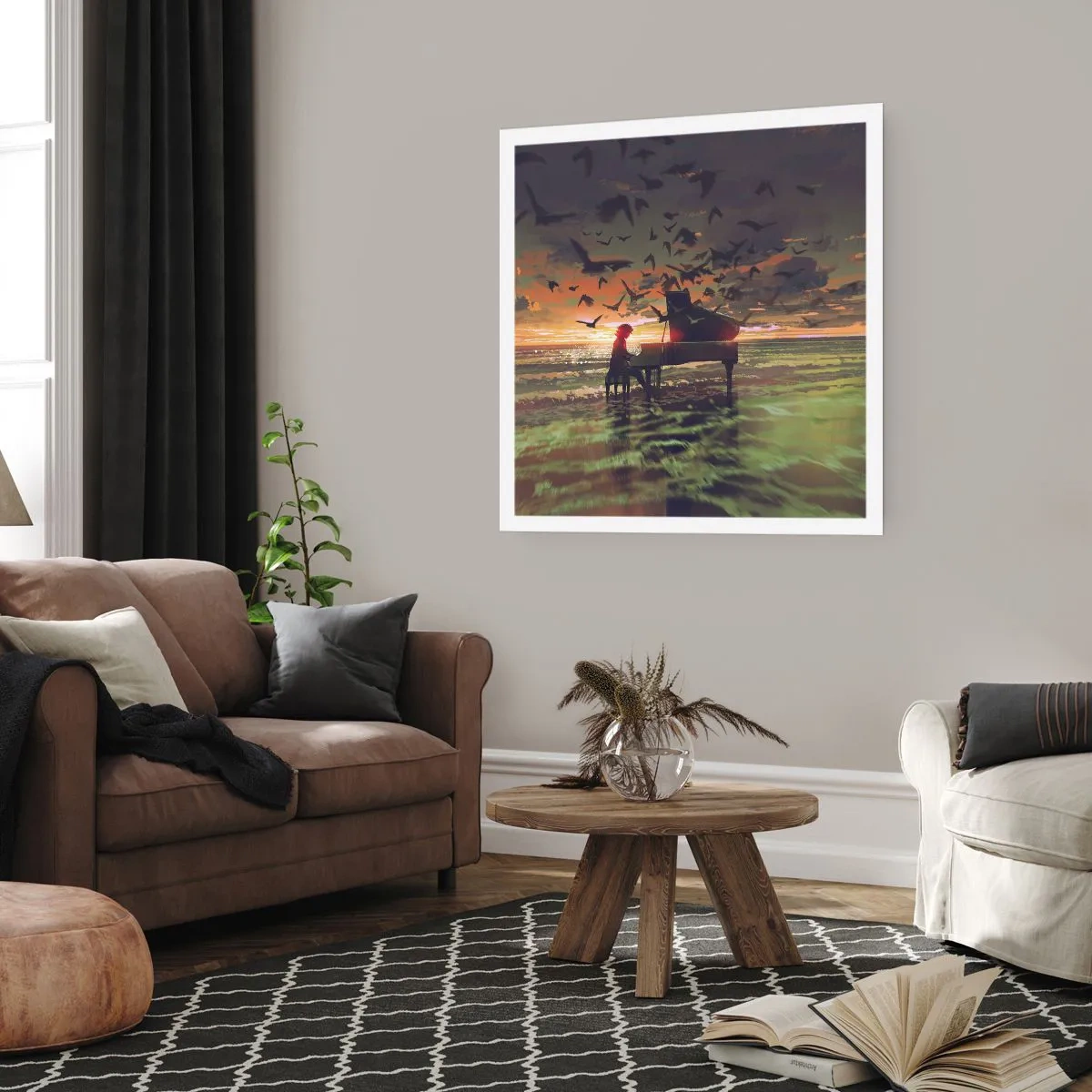 Poszter - Koncert zongorára és a hullámokra - 30x30 cm