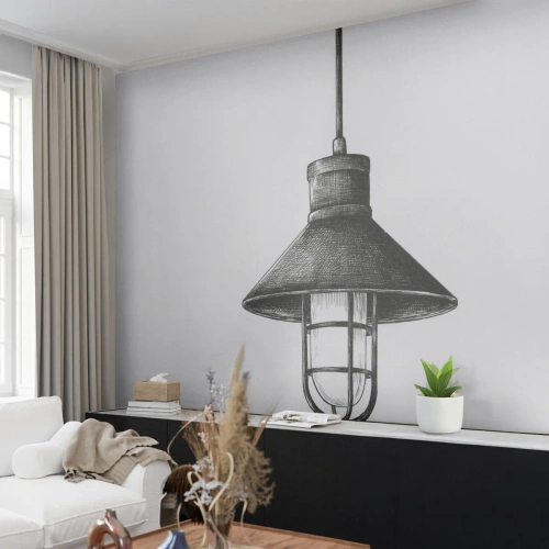 Fotótapéta Premium Canvas - Mint évekkel ezelőtt... - Lámpa, Rajz, Ceruza - 150x105 cm