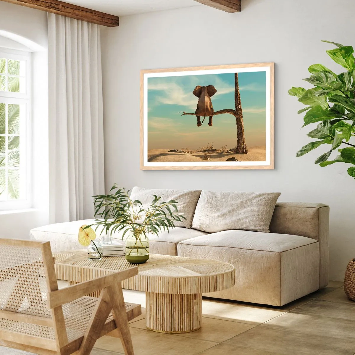 Poszter világos tölgy keretben - Egy új nézőpont - 70x50 cm