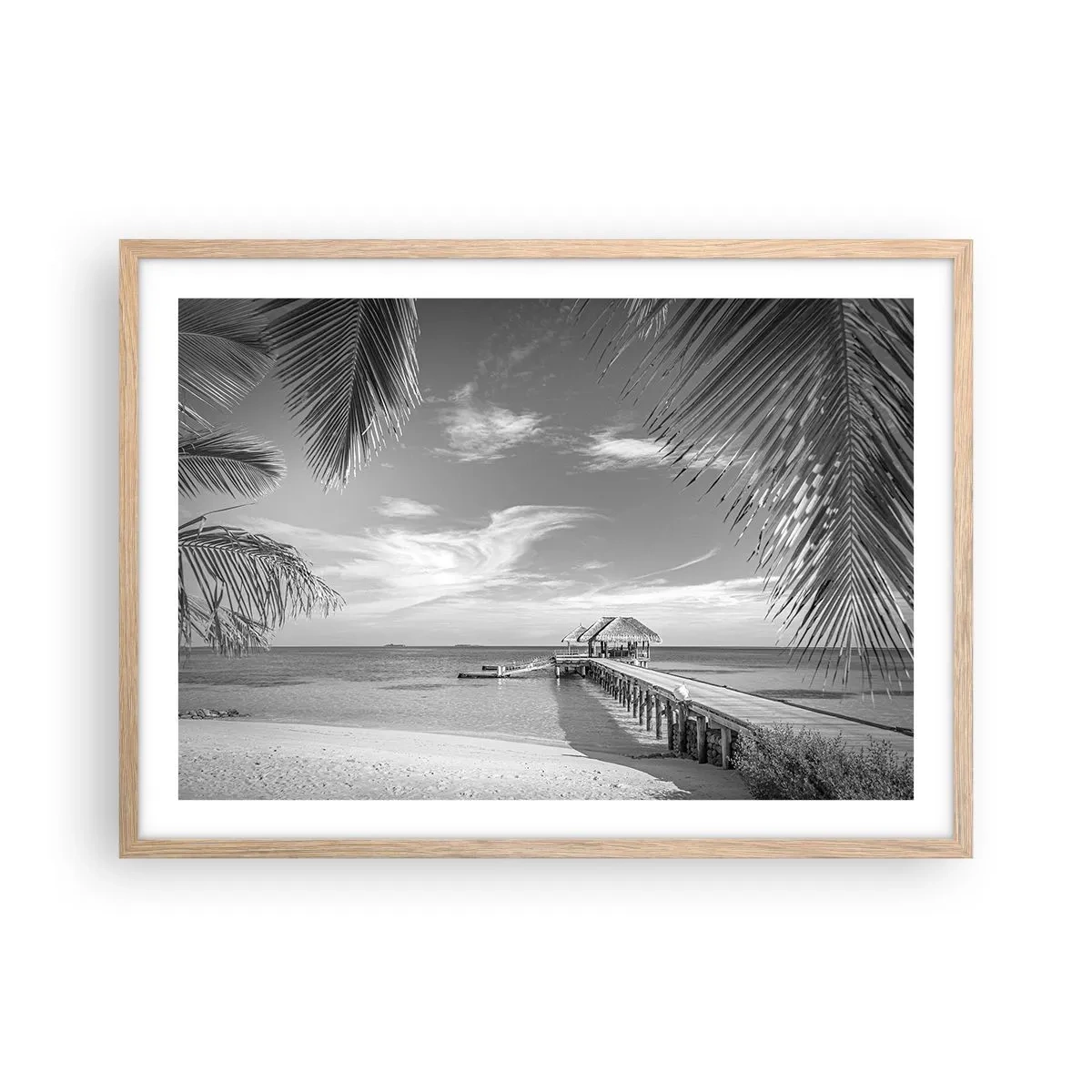 Poszter világos tölgy keretben - Emlék vagy álom? - 70x50 cm