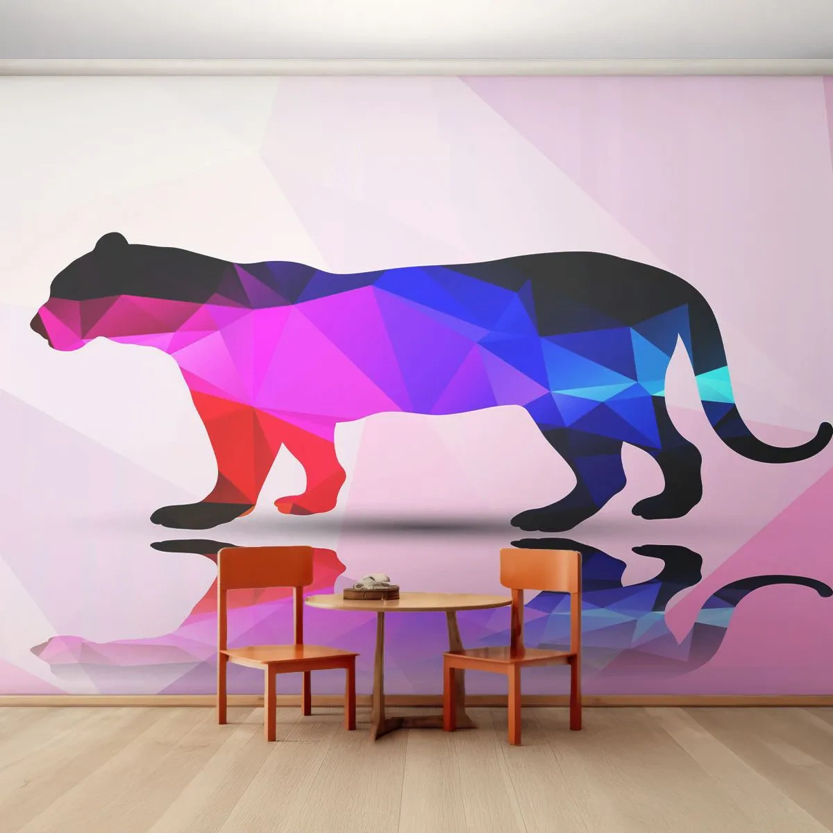 Fotótapéta Standard Eco - Gyémánt párduc - Állatok, Párduc, Geometriai ábra - 200x140 cm