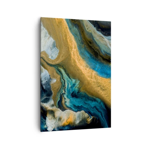 Vászonkép - Kék - sárga - kölcsönös hatások - 70x100 cm