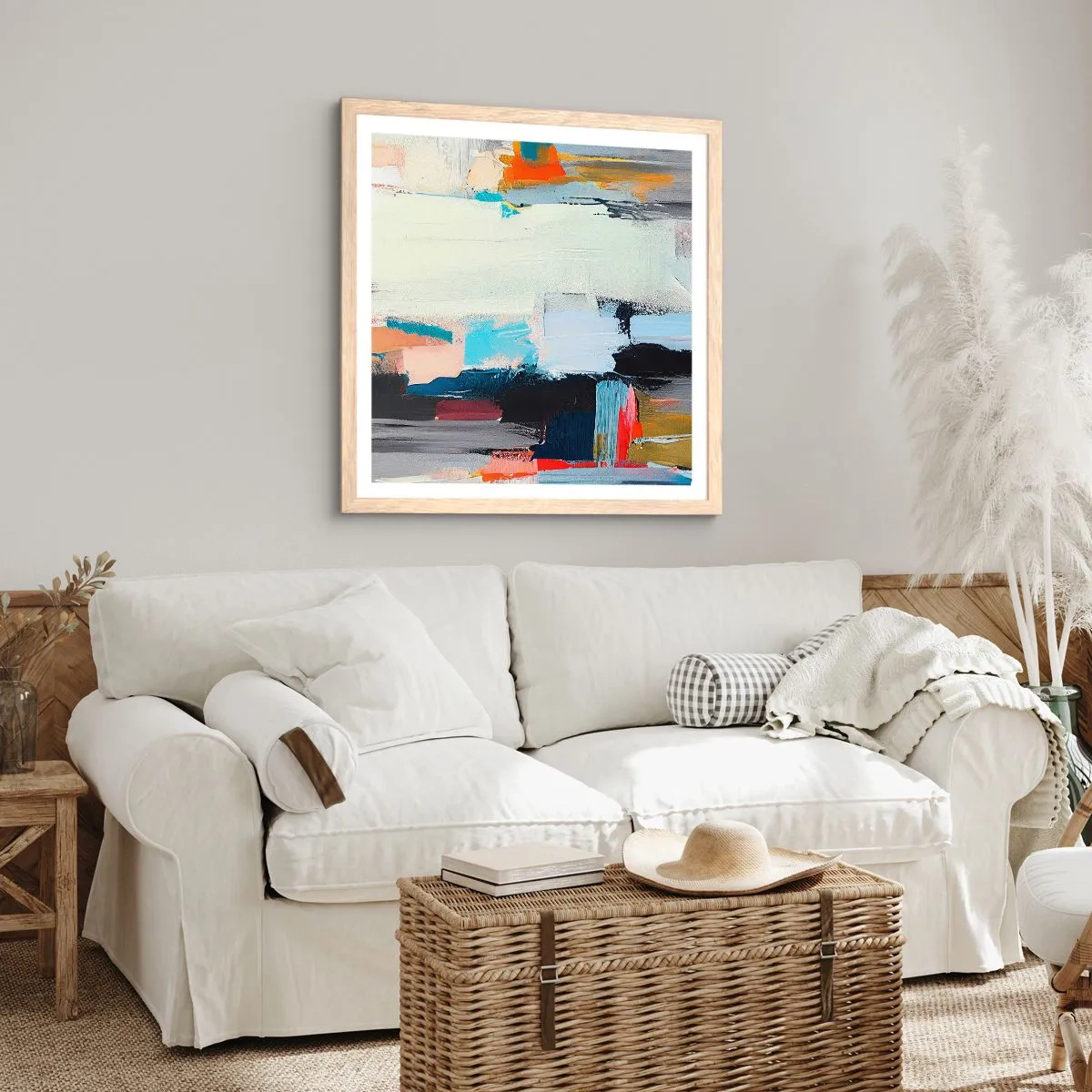 Poszter világos tölgy keretben - Van rá módszer? - 50x50 cm