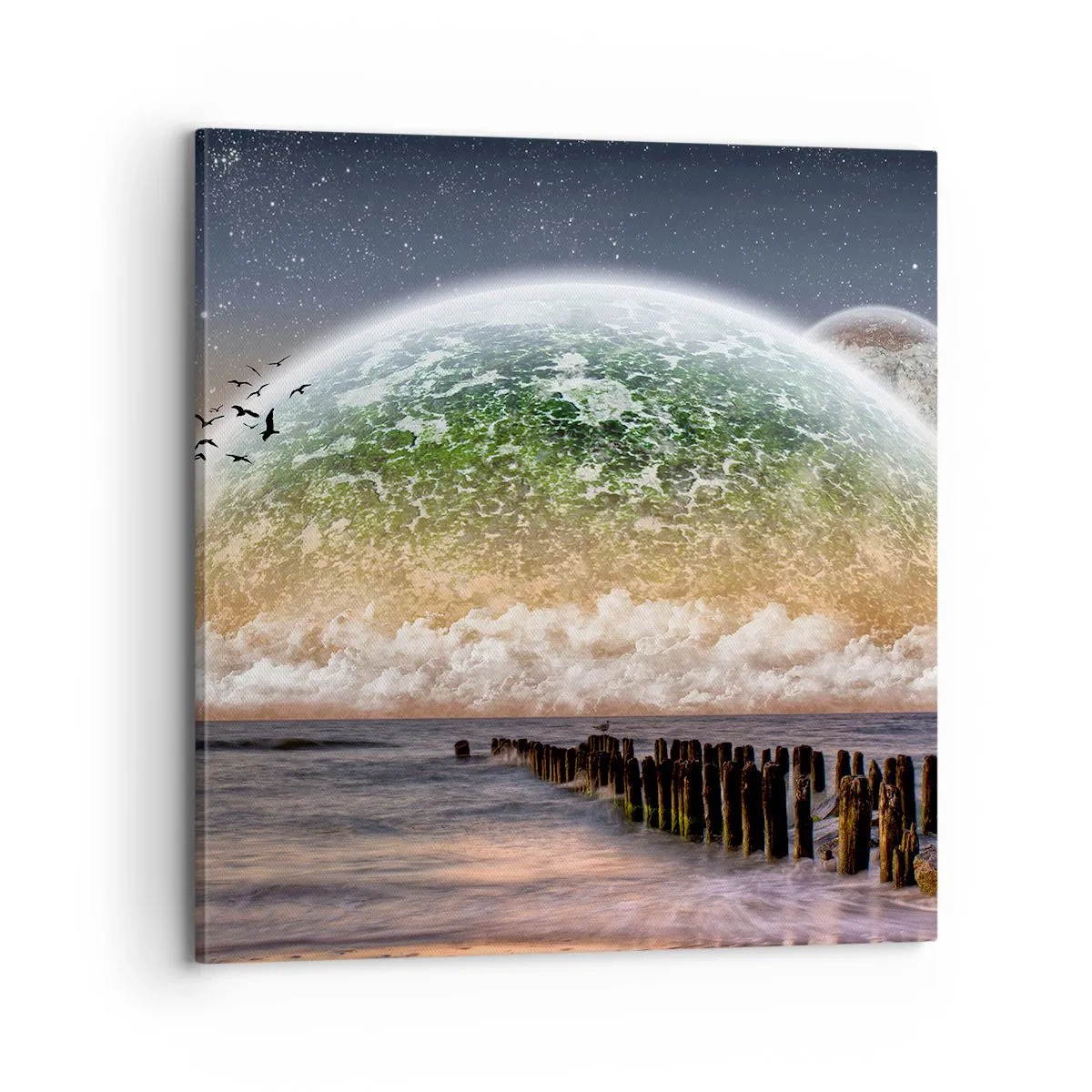 Vászonkép - És a világ kiemelkedett a vízből - 70x70 cm