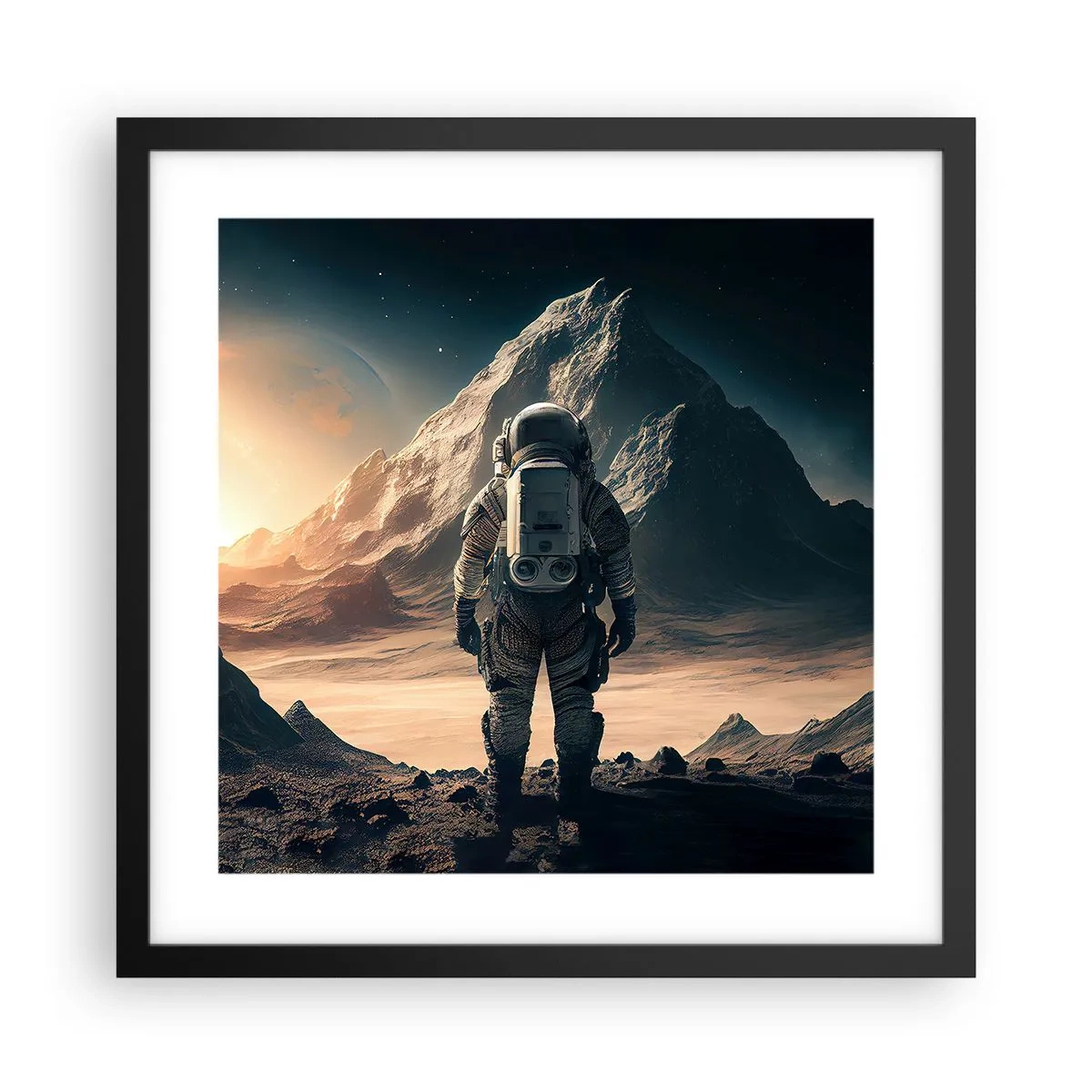 Poszter fehér keretben - Új kihívás - 40x40 cm