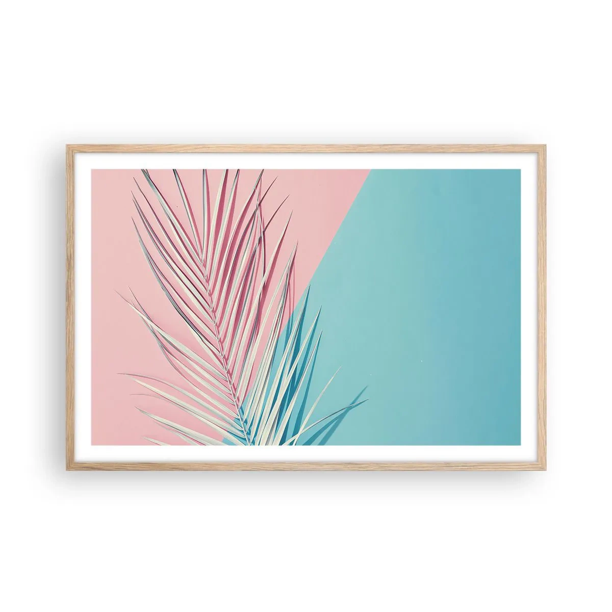 Poszter világos tölgy keretben - Trópusi impresszió - 91x61 cm