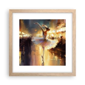 Poszter világos tölgy keretben - Csoda az utcán - 30x30 cm