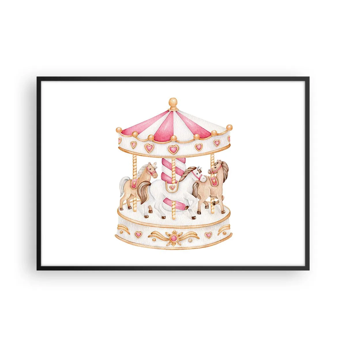 Poszter fehér keretben - A gyermekkor édes világa - 100x70 cm