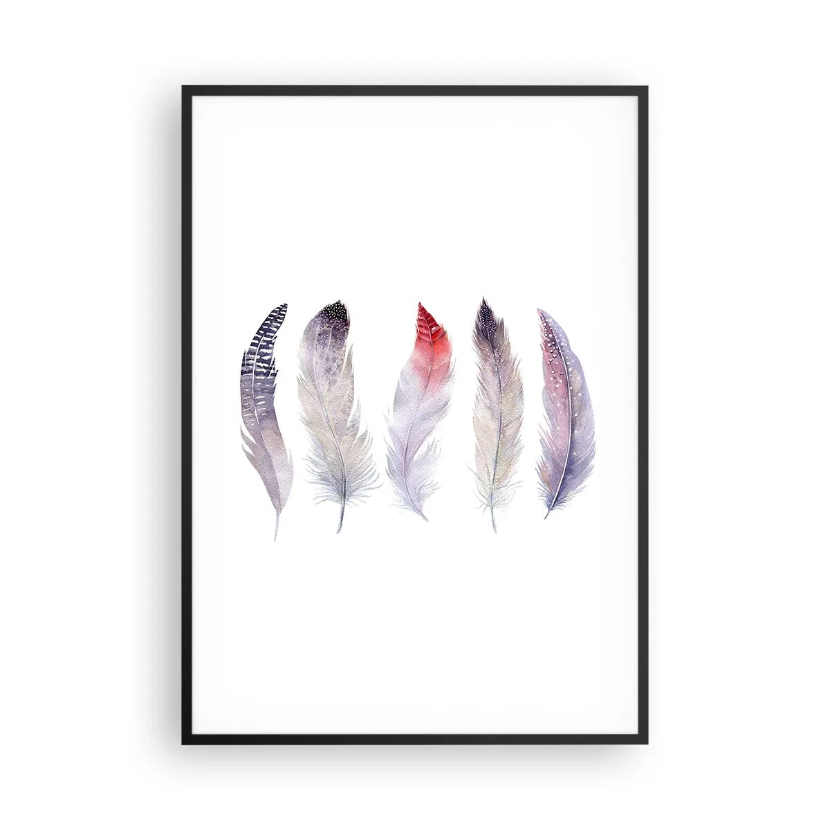 Poszter fehér keretben - Gyengéd, mint a sokszínű köd - 70x100 cm