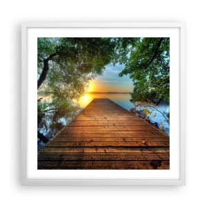 Poszter fekete keretben - Ne siess, ülj le - 50x50 cm