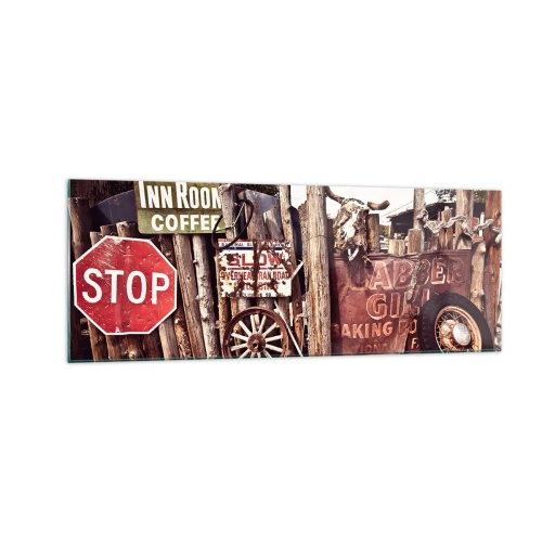 Üveg kép - És megállt az idő - 140x50 cm