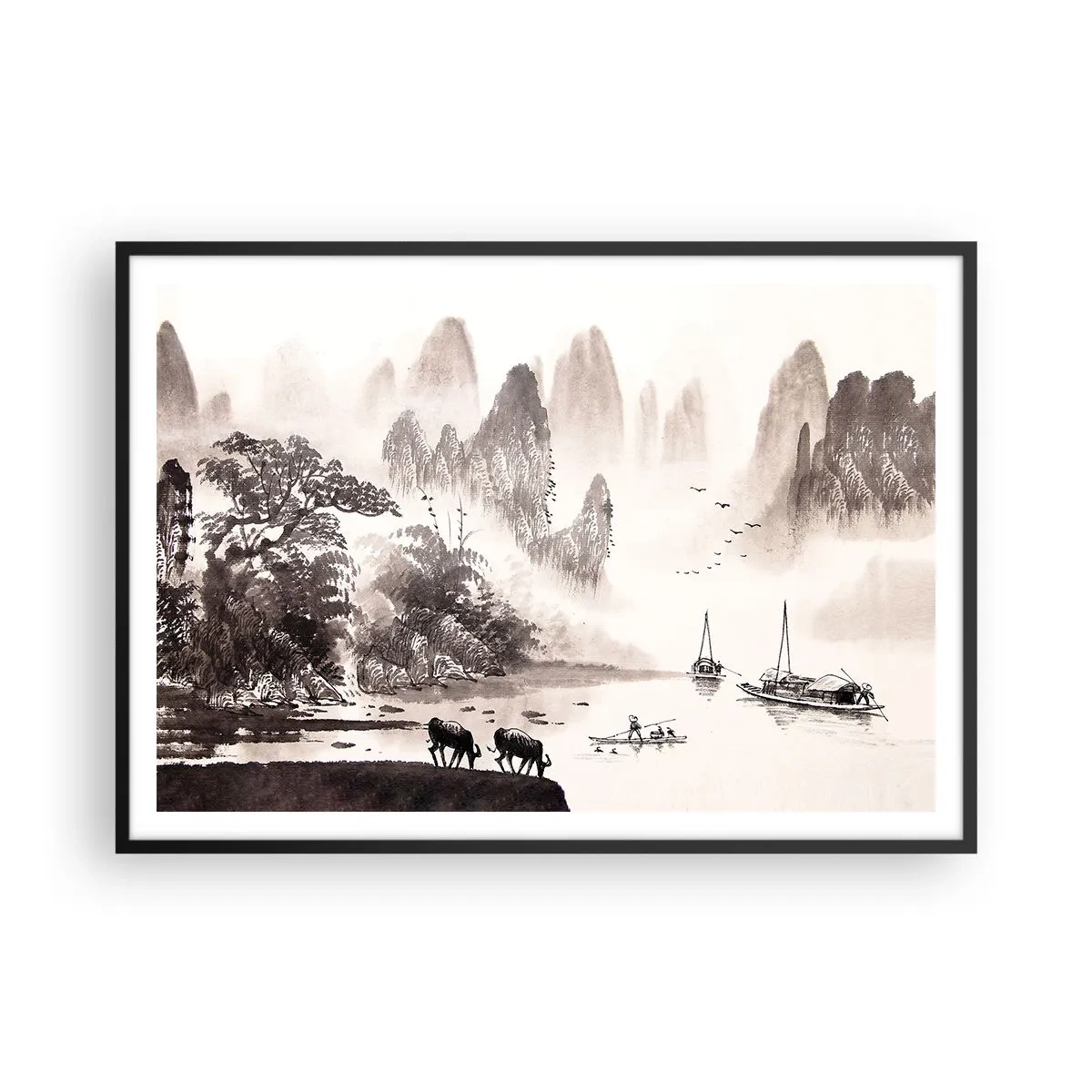 Poszter fehér keretben - Kelet egzotikus hétköznapjai - 100x70 cm