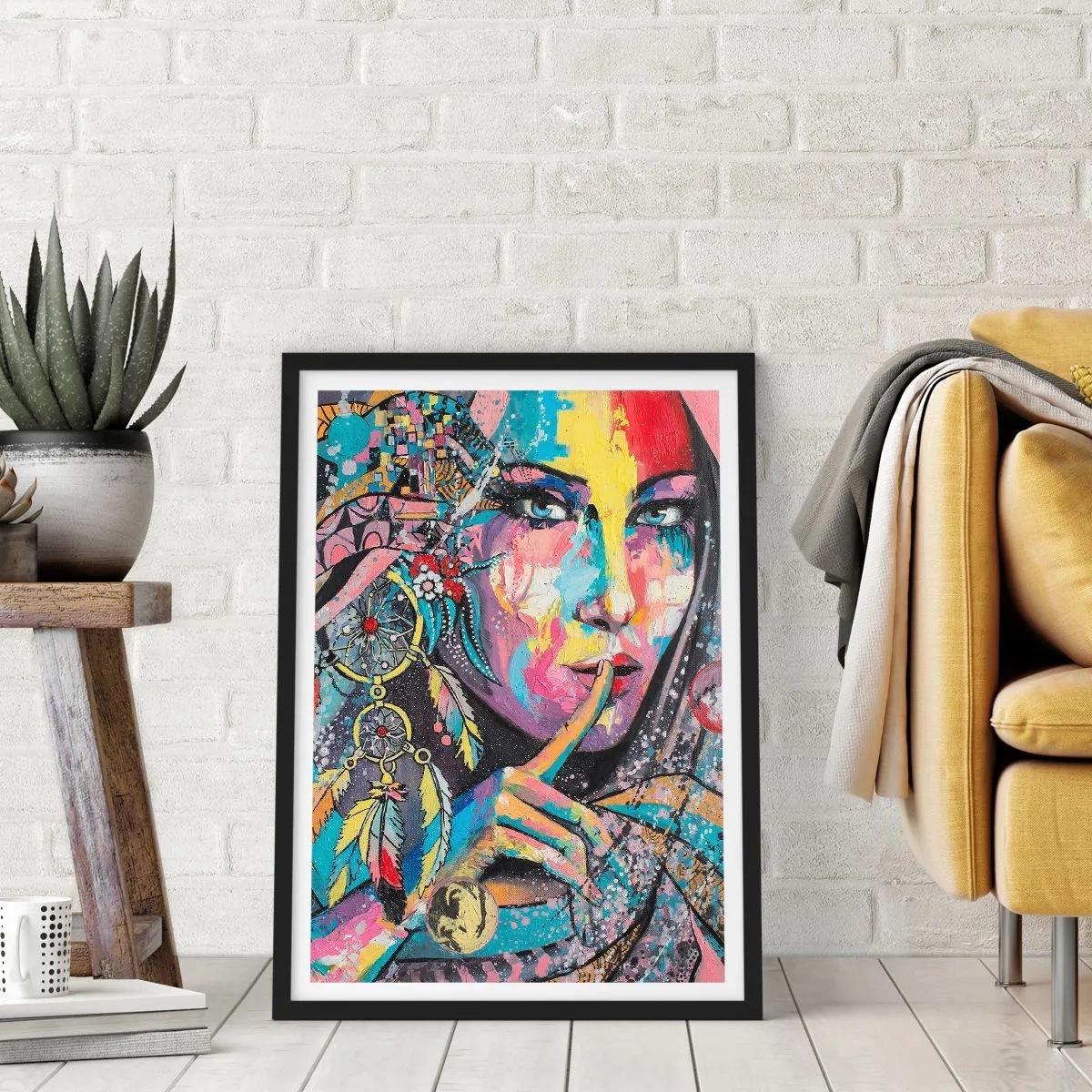 Poszter fehér keretben - Maradj csendben, amíg meg nem érted - 61x91 cm