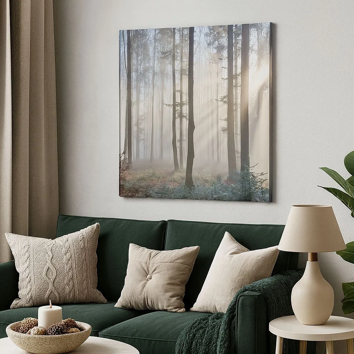 Vászonkép - A köd is felébredt - 30x30 cm