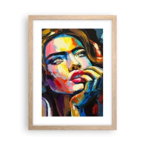 Poszter világos tölgy keretben - Az álmok úgy repülnek az égen, mint a madarak - 30x40 cm