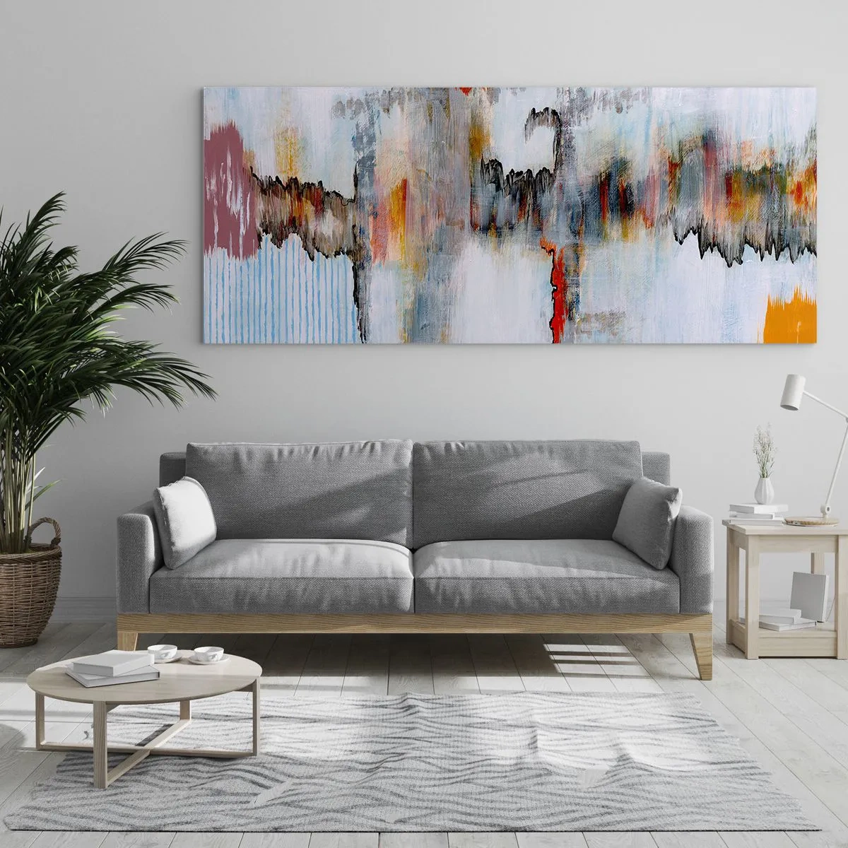 Üveg kép - Egy bottal a vízen - 100x40 cm