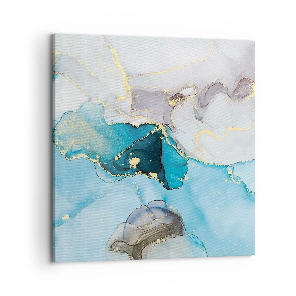 Vászonkép - Tanulmány a szürke és a türkiz találkozásáról - 60x60 cm