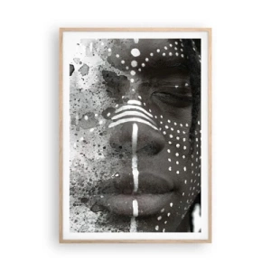 Poszter világos tölgy keretben - Fedezd fel az eredeti szellemet - 70x100 cm