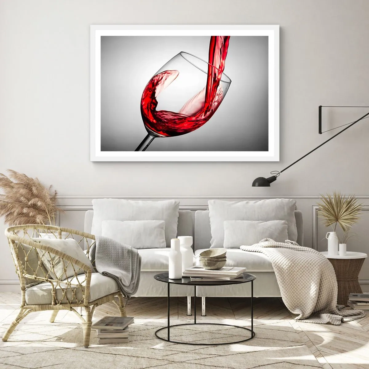 Poszter fekete keretben - Szín - mozgás - hang - 70x50 cm