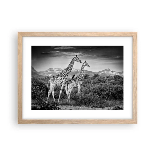 Poszter világos tölgy keretben - Magas rangok Afrikában - 40x30 cm