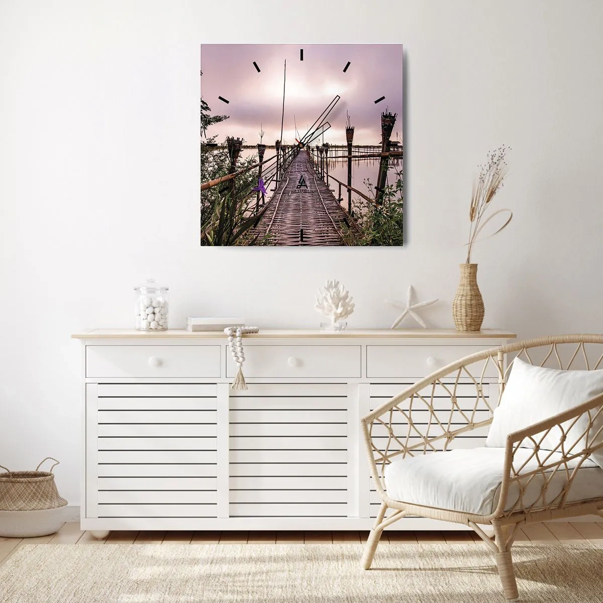 Falióra, Óra - Nyugalom és csend Ázsiában - 30x30 cm