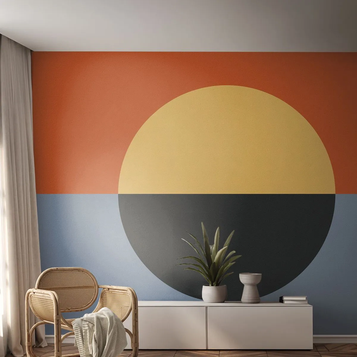 Fotótapéta Premium Sand - A meleg és a hideg kompozíciója - Absztrakció, Darab, Grafika - 100x70 cm