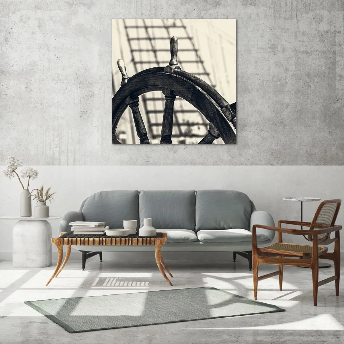 Üveg kép - Tengeri történetek - 60x60 cm