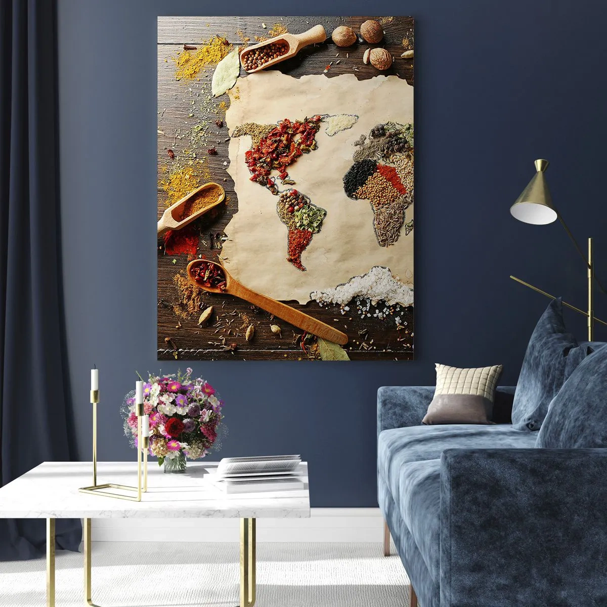 Üveg kép - A világ összes íze - 50x70 cm