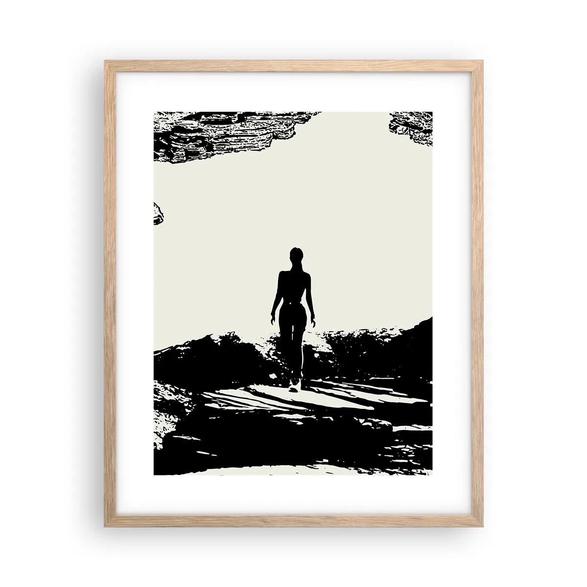 Poszter világos tölgy keretben - Egy új pillantás - 40x50 cm