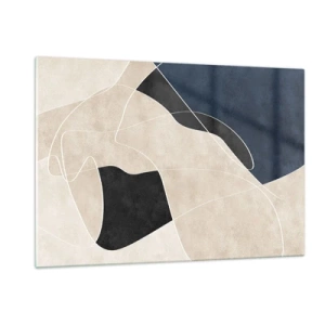 Üveg kép - Absztrakt kompozíció - az árnyalatok kontrasztja - 120x80 cm