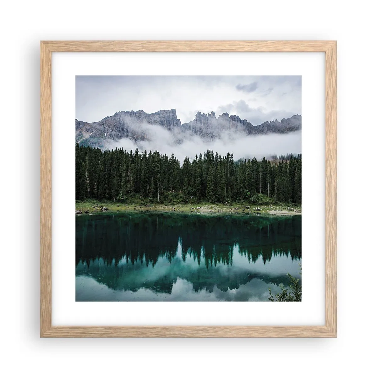 Poszter világos tölgy keretben - Csitt, csit, ne zavard fel az állóvizet... - 40x40 cm