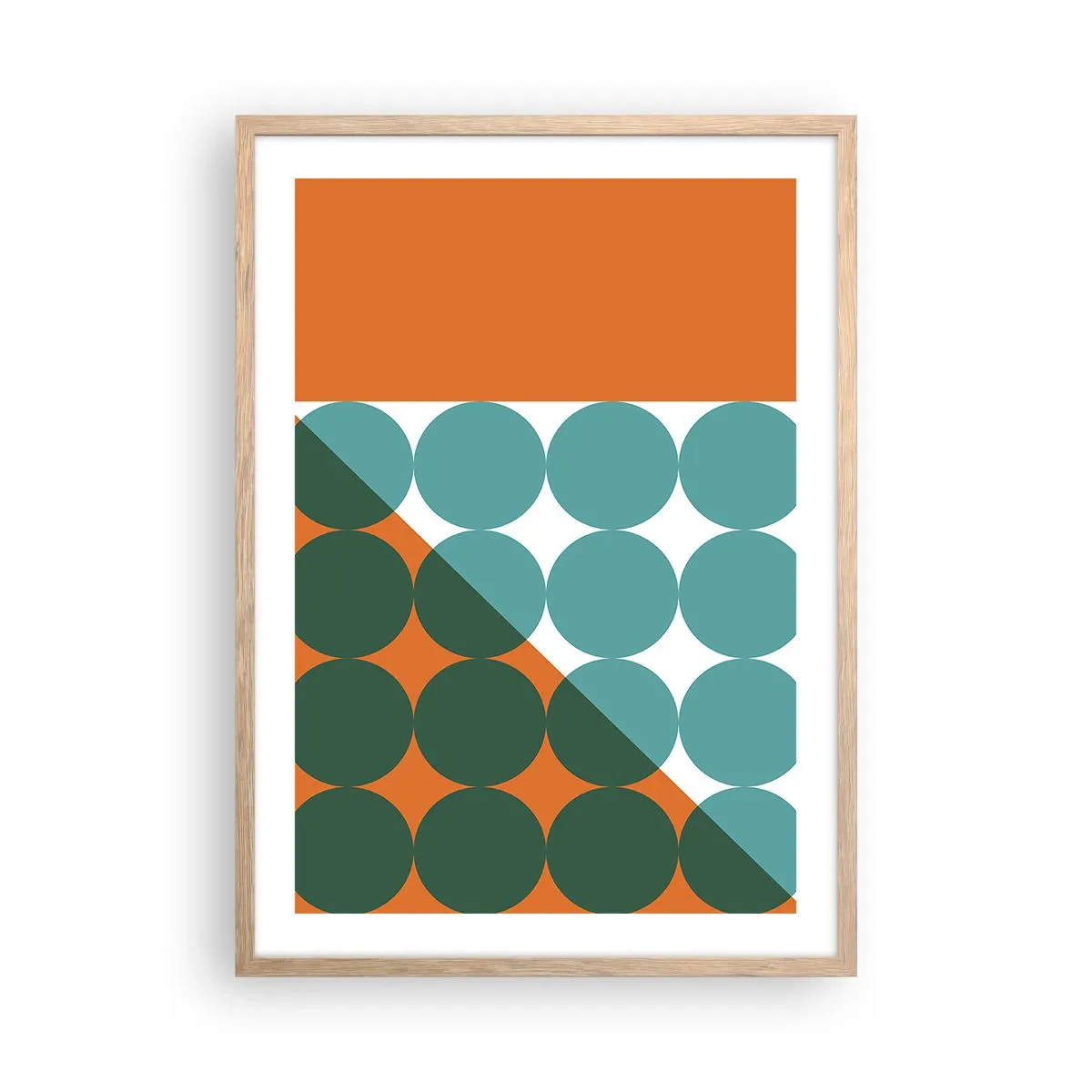 Poszter világos tölgy keretben - Felfelé és átlósan - 50x70 cm