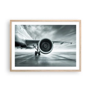 Poszter világos tölgy keretben - Van erő! - 70x50 cm