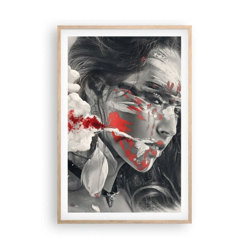 Poszter világos tölgy keretben - Az abszurditás füstjében - 61x91 cm