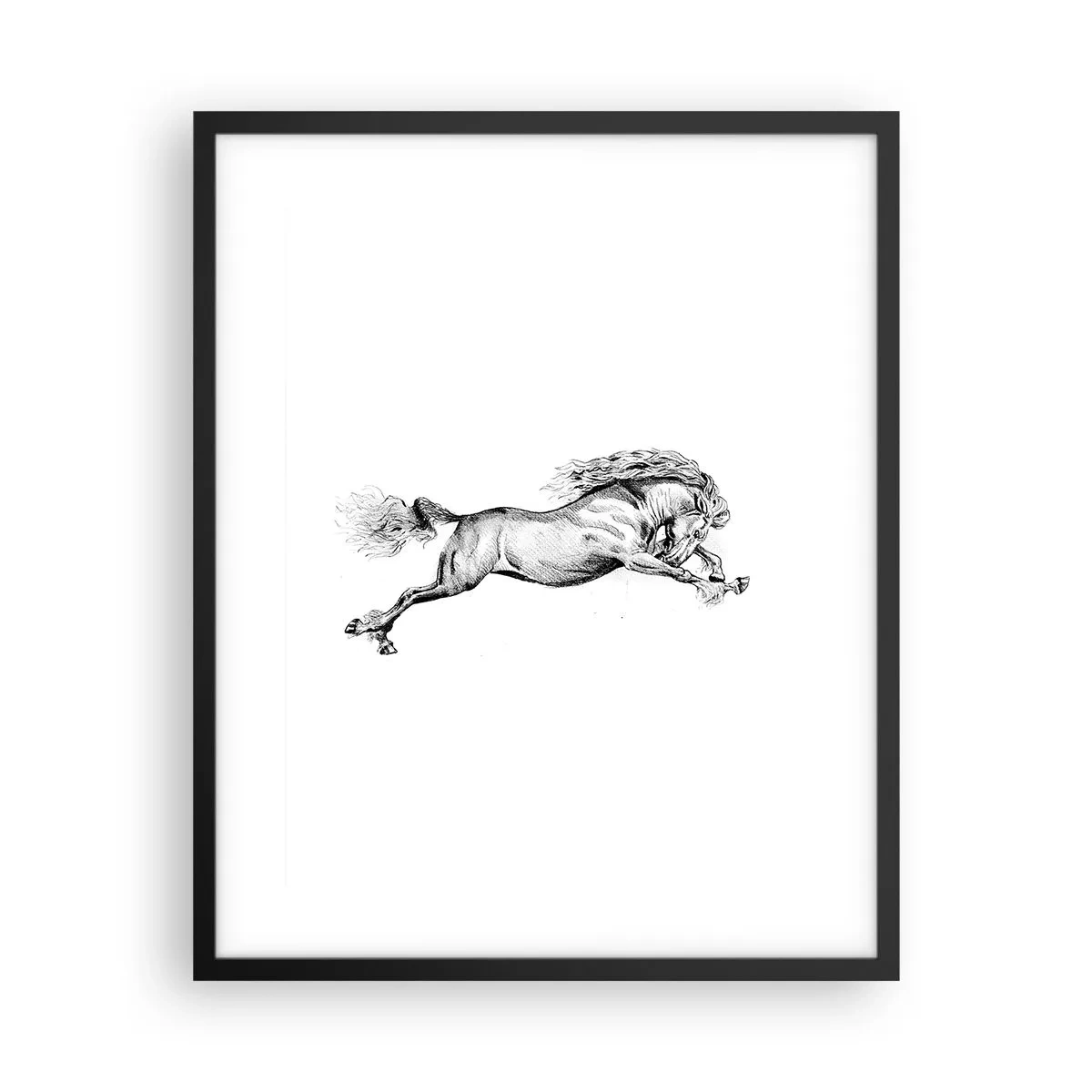 Poszter fehér keretben - Vágtában megállítva - 40x50 cm