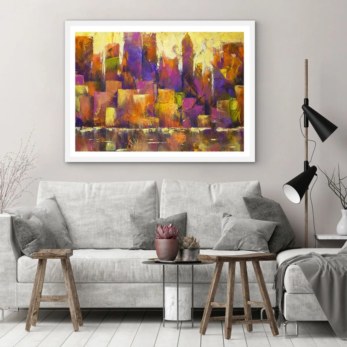 Poszter fekete keretben - Metropolitán kompozíció - 91x61 cm