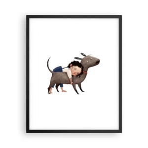 Poszter fehér keretben - Legjobb barátok - 40x50 cm