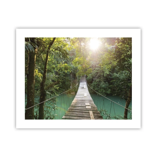 Poszter - Az azúrkék vízen át az azúrkék erdőbe - 50x40 cm