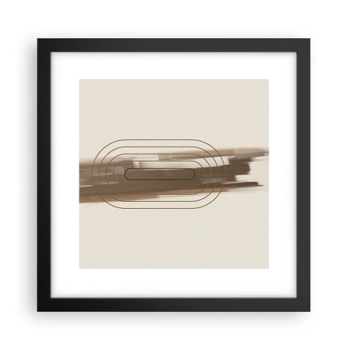 Poszter fehér keretben - Szürke fuvallat - 30x30 cm