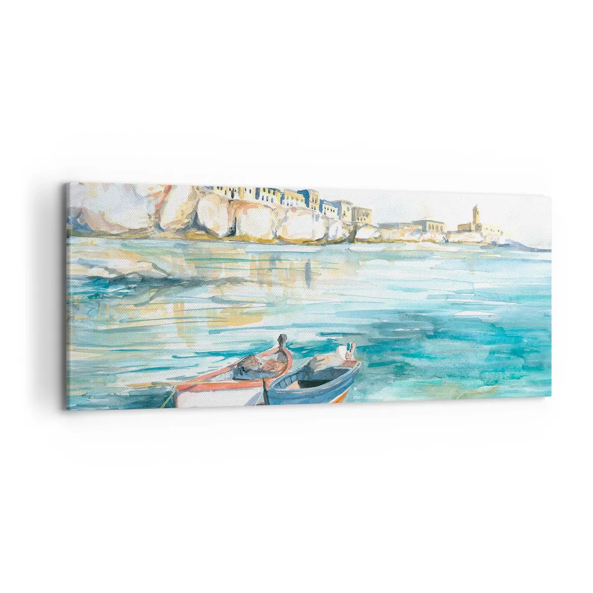 Vászonkép - Tájkép azúrkéken - 120x50 cm